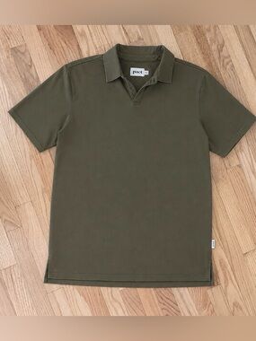 PACT Organic Cotton Olive Green Polo Shirt Men's XL Sustainable Casual Golfy